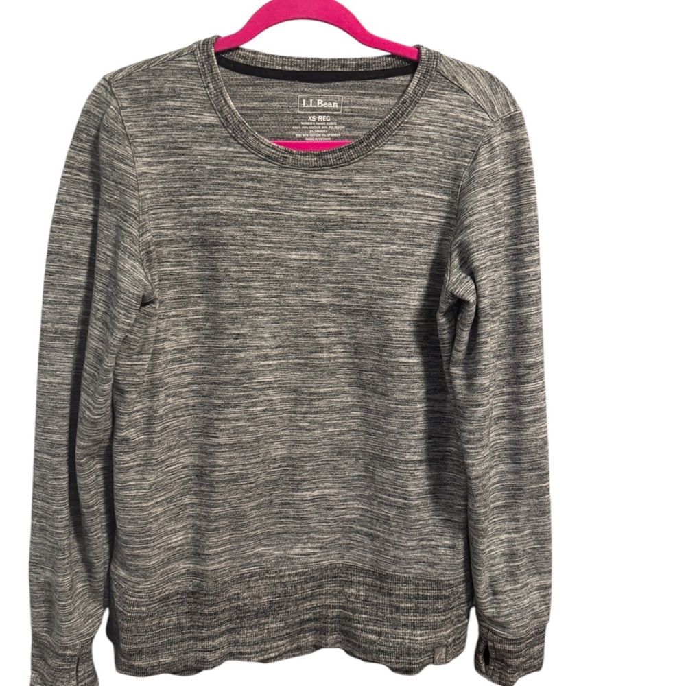 L.L. Bean Gray Heathered Sweatshirt Classic Crew Neck